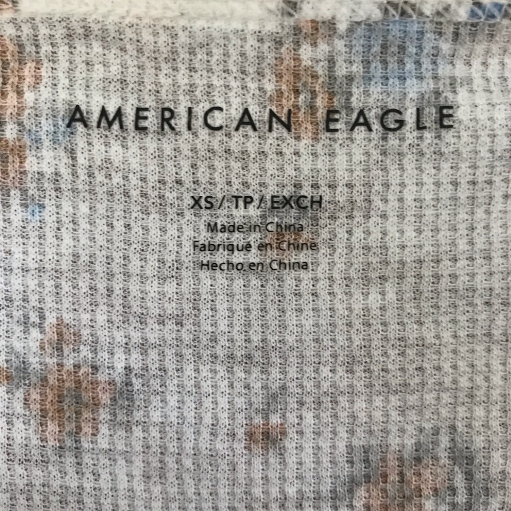 American Eagle Outfitters White Floral Top XS - Picture 7 of 7